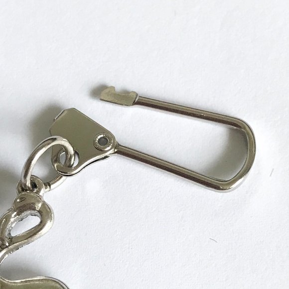 Flamingo Bird Zipper Pull Clip On Purse Charm Backpack Silver Plated Island - Picture 7 of 9